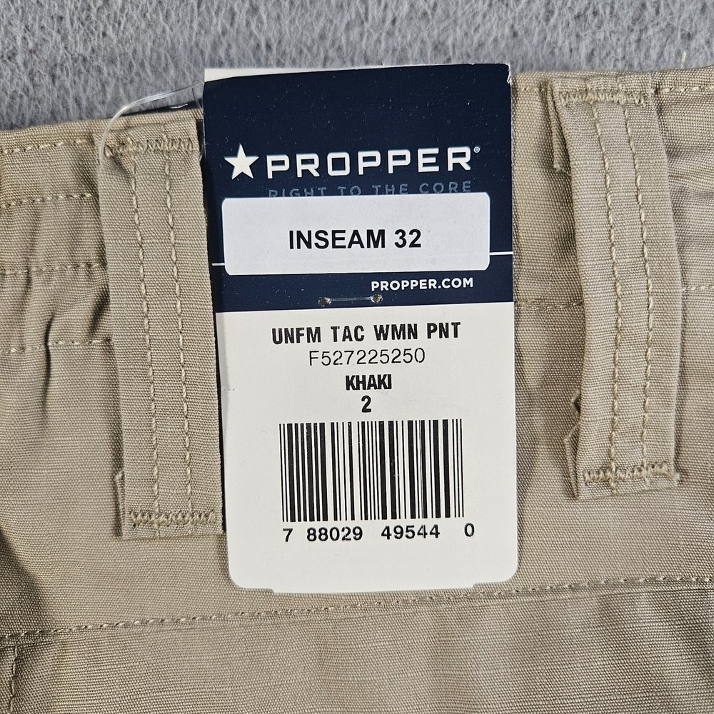 NEW Propper Tactical Uniform Pants Women Khaki Size 2 Inseam 32